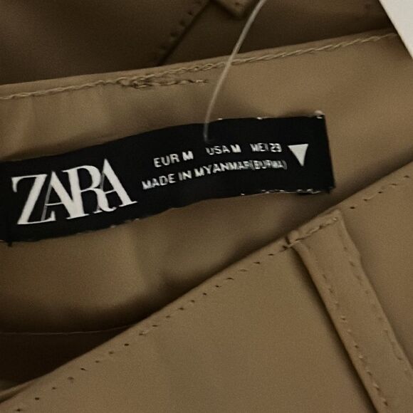 Zara Camel Straight Leg Pants - Picture 9 of 9